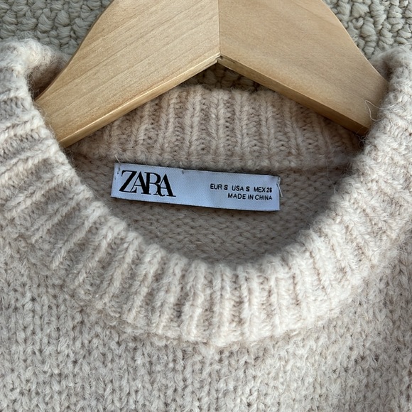 Zara Size S cream wool sweater - Picture 2 of 5